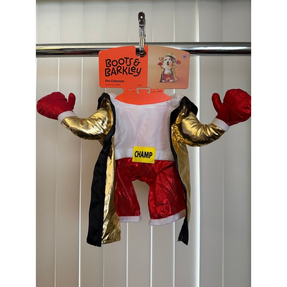 New Boots and Barkley Dog Boxing Champ Frontal Halloween Costume Size Medium